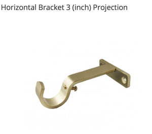 Curtain Rod Bracket basic support bracket HORIZONTAL mount BRACKET bracket Brass Curtain Rod bracket end bracket center bracket Brass