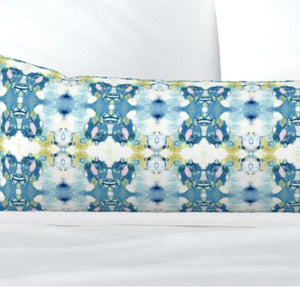 NEW Cabo Blue aqua green pillow royal blue accent pillow chinoiserie pastel design pillow greens pinks aqua lumbar pillow navy all sizes
