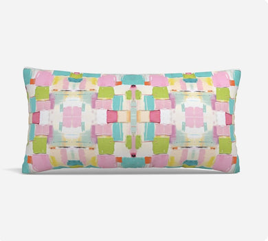 QUICK SHIP Pink Preppy pillow turquoise pillow blue chartreuse accent pillow dorm pastel design girls lumbar 18x18 22x22 12x24 14x20 soft