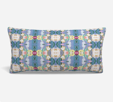 QUICK SHIP Taylor's Garden pillow pink blue yellow accent pillow dorm blue design girls lumbar 18x18 22x22 12x24 14x20 soft bed girls room laura dupe