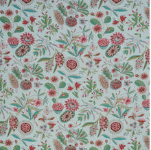 Schumacher Roman shade Roca Redondo roman shade green and white blue window shade bedroom roman blinds window floral roman shades blinds