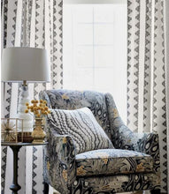 THIBAUT DHARA STRIPE fabric 1.16 yard colorway thibaut fabric by the yard remnant stripe block print India beige and black