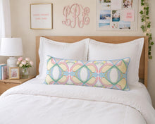 NEW "LUSH LIFE" Colorful fun lumbar pillow pastel pink green blue dorm room pillow girls room pillow accent bedding trending college