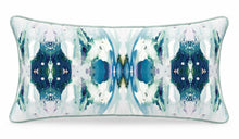 NEW "MEADOW" Blue Green Abstract Lumbar Pillow Cover Navy Coastal Throw Pillow Modern Watercolor Decorative Accent Cushion Dorm Room Decor
