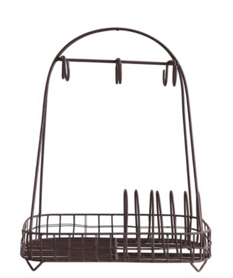 Modern farmhouse dish rack drying rack dish drainer rustic mug rag dishes counter display kitchen dish rack antique dish holder vintage dish