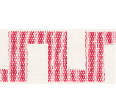 Pink Square Greek Key Trim Tape