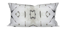 Tribal Gray Grey Black and Ivory Pillow Cotton or Belgian Linen Throw Pillow "Sabi", Accent Pillow Long Lumbar Body Pillow