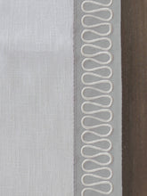 Grey trim curtains white linen modern trim tape curtains with trim custom wide curtains long curtains with trim Schumacher trim Kravet