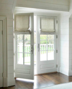 Roman shades for french doors shades for door linen natural white offwhite ivory roman shade bathroom relaxed linen roman blinds for door