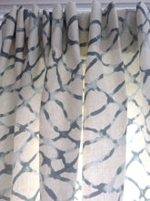 Kravet curtains Waterpolo Jeffrey Alan Marks grey curtains blue NETSCAPE curtain panels water print curtains gray curtains gray and white