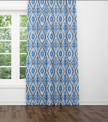 Blue Ikat Curtains navy ikat curtains dining room curtains blue ethnic curtains blue curtains long ikat drapes curtains ikat drapes blues