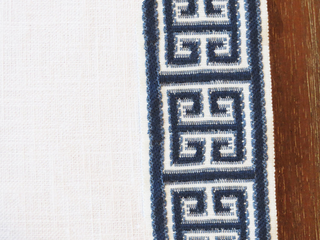 Greek Key Curtains with trim Nursery curtains navy trim curtains Trimmed drapes curtain panels curtains with trim tape ribbon grey beige