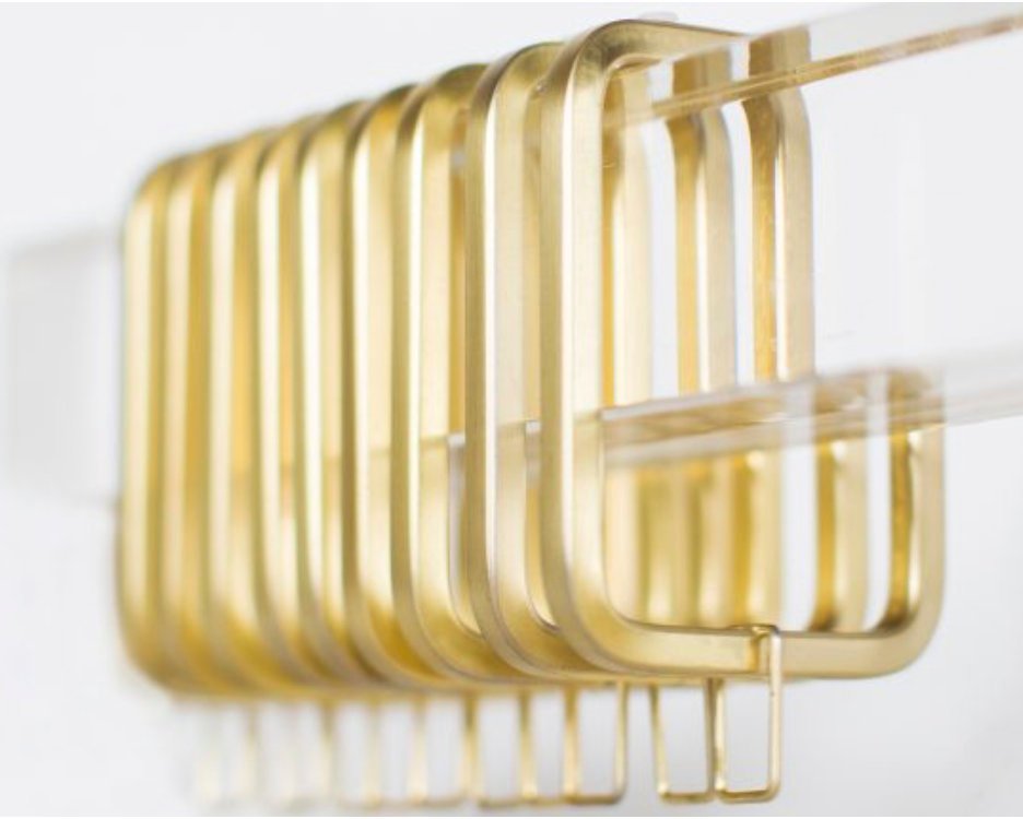 Lucite Rod Curtain Rings Rod Brass Square Rod Rings Gold Curtain Square Rings gold clear Acrylic Curtain Rings curtain rings clear lucite
