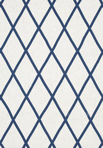 Navy trellis curtains THIBAUT navy linen curtains diamond curtains custom curtain panels lattice curtains blue natural diamond pattern blue