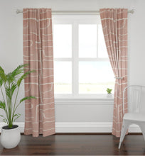 Black cream curtains salmon pink curtains graffiti modern curtains paint stroke curtains one room challenge modern luxe curtains  drape