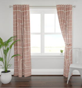 Black cream curtains salmon pink curtains graffiti modern curtains paint stroke curtains one room challenge modern luxe curtains  drape