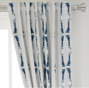 NAVY curtains dark blue and white drapes navy ikat curtains navy ikat drapes navy white window treatments dining room curtains navy lined
