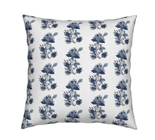French blue and blush floral pillow indian flower pillow french blue and pink floral pillow santorini blue pillow cover french floral pillow
