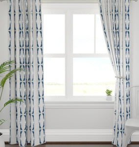 NAVY curtains dark blue and white drapes navy ikat curtains navy ikat drapes navy white window treatments dining room curtains navy lined