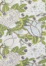 Green and White Curtains Thibaut Curtains Large Floral curtains custom thibaut drapes drapery extra long custom size extra wide chinoiserie