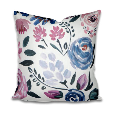 QUICK SHIP English Garden Pillow Caitlin Wilson pillow caitlin wilson english garden watercolor floral pillow blue pink lavender