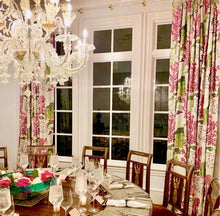 THIBAUT CURTAINS thibaut DAINTREE fabric oriental curtains pink green curtains blue green curtains thibaut drapes oriental drapes asian pink