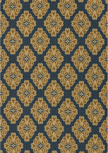 Navy tan curtains medallion curtains navy ikat curtains tan ikat curtains beige navy Thibaut dining room curtains rich colors warm drapes