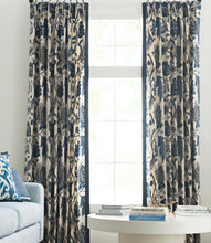 Blue floral curtains navy drapes large scale curtains blue dining room curtains navy print living room curtains bedroom curtains long
