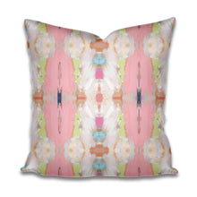 Pink green blue navy pillow Palm Beach accent pillow art deco pillow design pillow bright garden sorbet soft pink lumbar pillow 22x22 20x20