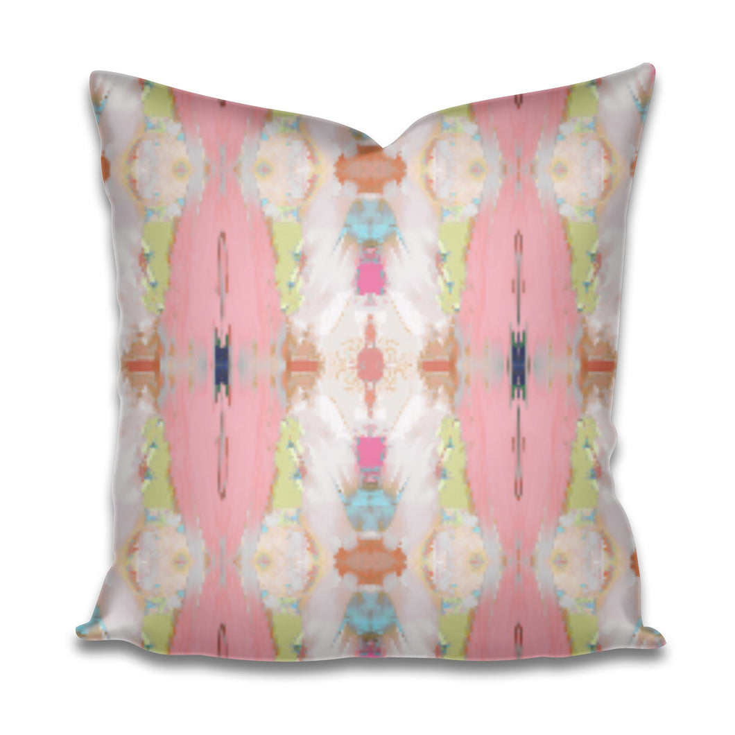 Pink green blue navy pillow Palm Beach accent pillow art deco pillow design pillow bright garden sorbet soft pink lumbar pillow 22x22 20x20