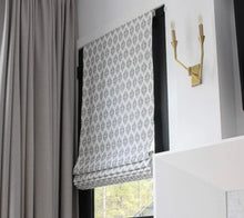 Modern Roman Shade black and white window shade Reflect Cotton grey roman shade new build window shade dove gray window shade kitchen sink